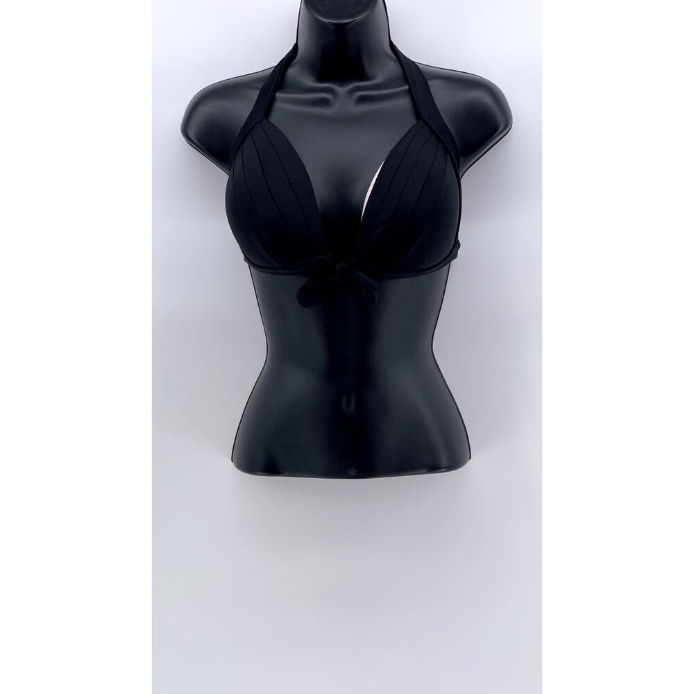 UNBRANDED Women's Black Pleated Twist Front Swim Top SZ XXXL